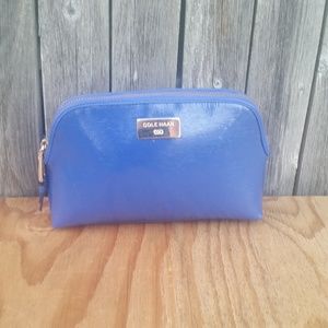Cole Haan  Leather Blue Cosmetic Bag
